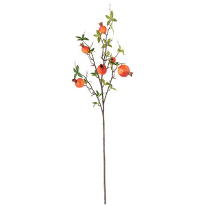 Faux fruit de grenade et de kaki Longstar, branche fleurie réaliste, arrangement Ruyi, plastique résistant à l'eau, pour intérieur - Product Image 6