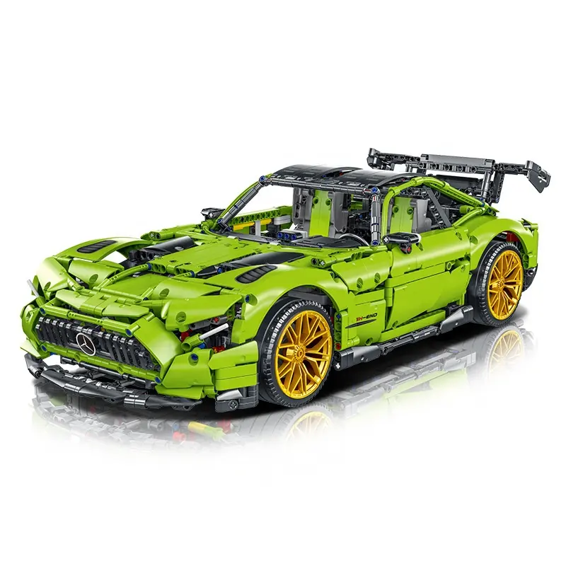 F10001 AMG Green Goblin Led Lighting Kit For GTR Sports Car Static Assembling Toy Building Blocks Model With Motor For Adult