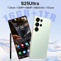 Nouveau Smartphone 5G S25 Ultra avec Grand Écran de 7,3 Pouces, Stylet, 16 Go + 1 To, CDMA LTE, Double SIM, Téléphones Mobiles Débloqués pour Usage Quotidien
