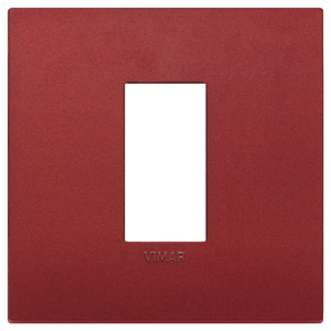 Vimar Classic 1M <b>Plate</b> Matt Red 9x9cm Wall <b>Switch</b> Cover - Product Image 1