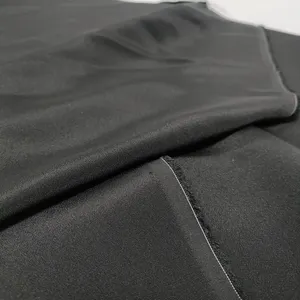 Черная Тяжелая шелковая креп-ткань 40 мм, толстая 4-слойная шелковая креп-ткань для платья