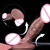 Gode super réaliste avec fonction d'éjaculation gode d'éjaculation en silicone pour les masturbateurs féminins