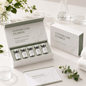 Caja de embalaje para medicamentos personalizada (2/3/10ml) con cierre magnético y revestimiento de EVA, adecuada para esencia líquida y polvo de péptidos. - Product Image 1