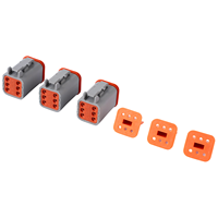 ECU Automotive Auto Cable Conector Macho Hembra Terminales Deutsch DT Conector Kit 6 Pin Gris Conector