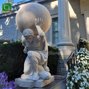 Trang trí bằng đá cẩm thạch trắng nổi tiếng Hy Lạp Hercules tượng Đá Ngoài Trời hình điêu khắc - Product Image 3