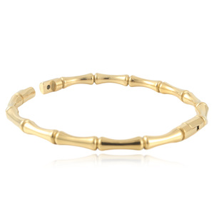 Bamboo Shaped <b>Titanium</b> Steel Bracelet Steel Gold Women's Fashion Bangle Gift Jewelry 13013 - Product Image 1