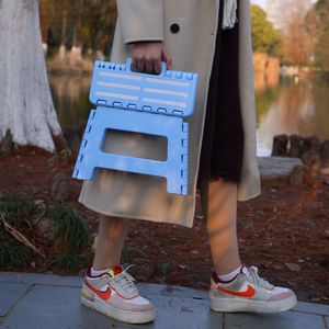 Couleurs personnalisées PP escabeau pliable portable facile à transporter poignée pour la maison supermarché parc chambre hôpital Villa utilisation - Product Image 6