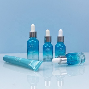 Juego de Botellas de Vidrio Azul Cobalto de 30g 50g 40m 80ml 100ml 120ml, Botella de Vidrio de Lujo para Cosméticos, Juego de Envases Cosméticos Azul Oscuro - Product Image 3