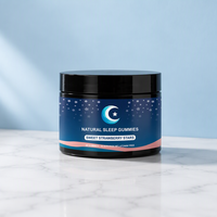 Gummies de mélatonine à marque privée OEM pour le sommeil, produits de beauté, soutien de la mémoire, sans sucre, saveur raisin, véganes