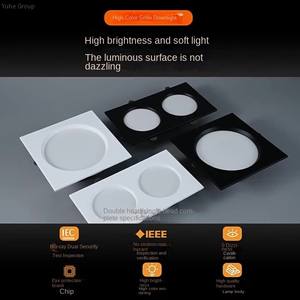 Lámpara de Techo LED Moderna IP65 Empotrada, Rectangular, de Doble Cabezal, para Tiendas, Oficinas y Apartamentos - Product Image 2