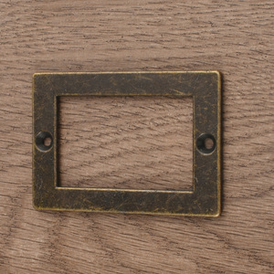 Rectangle Zinc Alloy Label Card Bronze Wall Mounted <b>Drawer</b> Organizer Storage Holder Self Adhesive Backing - Product Image 4