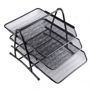 Various Styles Metal 3 Tier Desktop Document Letter Tray <b>Paper</b> <b>File</b> Book Magazine Organizer Shelf Rack Mail Bill Holder - Product Image 5