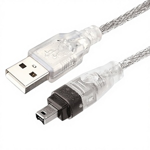 Cable de Datos <span class=keywords><strong>USB</strong></span> 2.0 a IEEE1394 <span class=keywords><strong>FireWire</strong></span> de Cobre para Conexión de Cámara (Conectores 6P/9P) - Product Image 1
