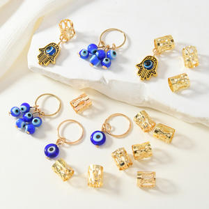 Xiyin Temu entièrement géré pour l'alliage d'anneau de <span class=keywords><strong>cheveux</strong></span> d'oeil de diable de style ancien de la station indépendante <span class=keywords><strong>Shein</strong></span> 16pcs pour la fête transfrontalière - Product Image 4