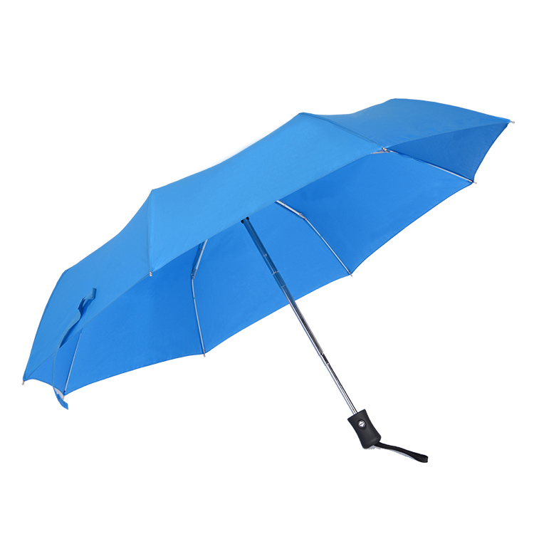 Blue folding umbrella windproof