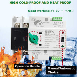 Interruptor de transferencia de doble Polo de grado Pc de carril Din 220V 100 Amp DC PV interruptor de cambio automático Solar - Product Image 4