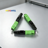 Conector de Cable de Fibra Óptica SC APC para Fácil Montaje, Conector Rápido de Fibra Óptica para Uso en Telecomunicaciones