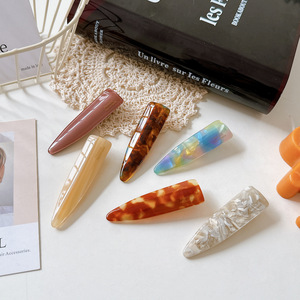 Wholesale Custom Korean Clamp Hair Clip Accessories Hargrips Barrettes Advanced <strong>Acetic</strong> <strong>Acid</strong> Gold Label Versatile Duck Hair Clip - Product Image 3