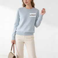 Pulls en gros personnalisables avec logo – Pulls tricotés à manches longues pour femme, couleur unie, mode hiver