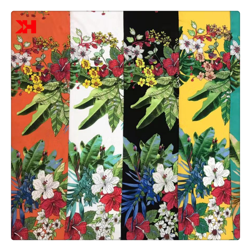 Kahn Rayon Challis Custom Printed Rayon Stock Fabric For Women Dress Shirts