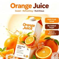 Zoet verfrissend sinaasappelsap, smakelijke sinaasappeldrank voor supermarkt groothandel, kant-en-klaar fruitdrank