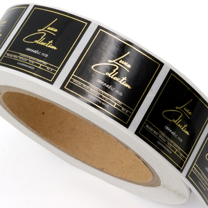 Adesivi per bottiglie di profumo di lusso stampati personalizzati adesivi impermeabili in vinile e lamina d'oro etichette per bottiglie di profumo - Product Image 3