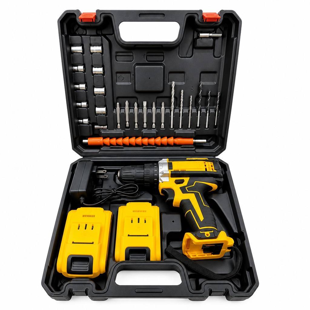 High Quality DC 21V Lithium Battery Cordless Impact Drill DIY Electric Tool Sets OEM Customizable · image 1