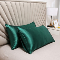 Taie d'oreiller carrée en satin de soie doux, avec fermeture éclair enveloppante, pour usage hôtelier, en pure soie de mûrier d'imitation, prix de gros