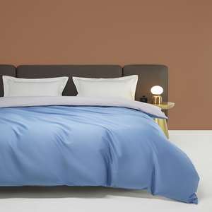 <span class=keywords><strong>Set</strong></span> <span class=keywords><strong>copripiumino</strong></span> blu regina singolo a doppio incantesimo in <span class=keywords><strong>cotone</strong></span> egiziano all'ingrosso tinta unita - Product Image 3