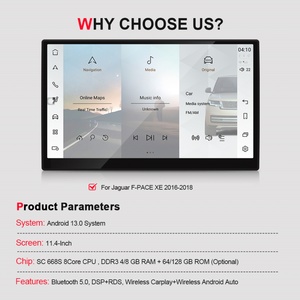 Pantalla Multimedia para Automóvil Android de 11.4 Pulgadas Navihua para Jaguar F-PACE XE 2016-2018 Sistema Haman Navegación GPS CarPlay Inalámbrico - Product Image 2