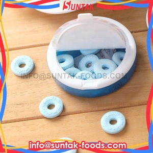 Caramelos <span class=keywords><strong>de</strong></span> <span class=keywords><strong>Chocolate</strong></span> en Caja Redonda <span class=keywords><strong>de</strong></span> Plástico, Caramelos <span class=keywords><strong>de</strong></span> Leche en Tabletas, Golosinas Refrescantes - Product Image 4