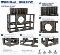 Fabrication de châssis de machines lourdes et robustes |   Structure en acier soudée sur mesure de grande taille OEM pour équipement minier