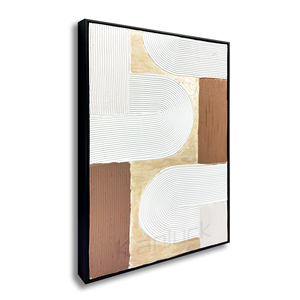 100% handmade hiện đại kết cấu 3D Canvas vẽ tranh nghệ thuật với khung - Product Image 2