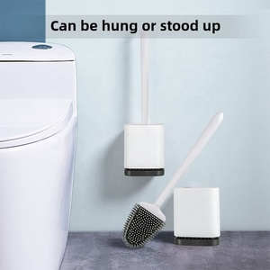 Nouvel ensemble de <span class=keywords><strong>brosse</strong></span> de toilette en Silicone mural accessoire de salle de bain sans poinçon pour salon <span class=keywords><strong>brosse</strong></span> de toilette en silicone - Product Image 6