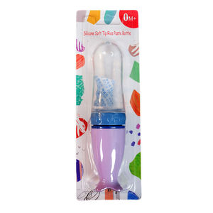 Bouteille à presser en silicone sans BPA de 90 ml avec cuillère pour l'alimentation des bébés et des tout-petits de 0 à 12 <span class=keywords><strong>mois</strong></span> - Product Image 2
