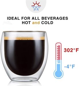 Verres à expresso de qualité supérieure à double paroi isolés - Product Image 2