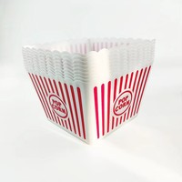 Grand seau à pop-corn en plastique grand récipient à pop-corn réutilisable avec logo personnalisé et couleur scellée à chaud