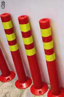 Poteau de signalisation de stationnement réfléchissant en plastique flexible à rebond, équipement de sécurité routière, vente chaude