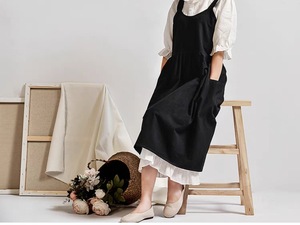 Nouvel arrivage : <span class=keywords><strong>Tablier</strong></span> <span class=keywords><strong>de</strong></span> <span class=keywords><strong>cuisine</strong></span> <span class=keywords><strong>japonais</strong></span> mignon en coton sans manches pour <span class=keywords><strong>femme</strong></span>, avec bretelles croisées au dos, idéal pour la pâtisserie et la <span class=keywords><strong>cuisine</strong></span>. - Product Image 6