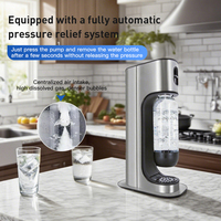 Machine à eau gazeuse portable en acier inoxydable avec carbonatation à une touche pour la maison et l'hôtellerie