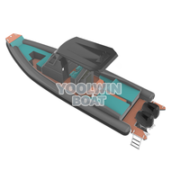 Bateau semi-rigide (RIB) commercial Yoolwin 9,6 m pour la plongée, coque étagée, cabine en aluminium, fabriqué en Chine