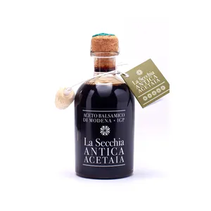 Italian Lasecchia Excellent Quality Gourmet Condiments Bulk Glass Bottle Balsamic Vinegar for Salads