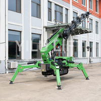 Chine Grue sur chenilles hydraulique de 5/8 tonnes Mini grue araignée multifonctionnelle de 3 tonnes Grue araignée pliable