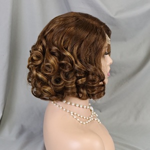 Pelucas de Cabello Humano 100% Natural, Corte Pixie Corto Negro Natural, Ondulado, Bob, 4x4, Parte en C, Frente de Encaje, para Mujeres, Cabello Remy Brasileño, Pelucas en Liquidación - Product Image 6