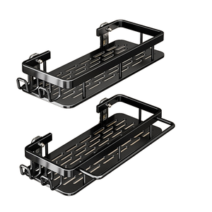 ชั้นวางของในห้องน้ำแบบติดผนังเหล็ก ประหยัดพื้นที่ ขายดีจากผู้ผลิตจีน อุปกรณ์เสริมในห้องน้ำ - Product Image 1