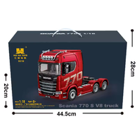 Nuevo Camión Tractor RC Huina 1501 770S V8 1/18 de 2026, 19 Canales, 2.4Ghz, Modelo de Camión de Ingeniería con Remolque, Luces y Sonido, Juguetes para Niños