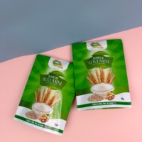 Herbruikbare verpakking voor ontbijtgranen, fruit, havermout, tarwebloem, van aluminiumfolie en plastic.