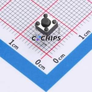 TSA45111-038D531DA Tactile Switch Through hole-4P,4.5x4.5mm Switch Single Pole Single Throw Round Button 2.8N 4.5mm - Product Image 1