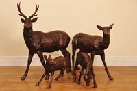 Nouvelle arrivée Bronze jardin animal cerf Sculpture grande debout Bronze Elk Statue