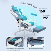 Chaise de bureau pivotante de haute qualité, au design élégant, avec dossier haut et repose-pieds, idéale pour le gaming